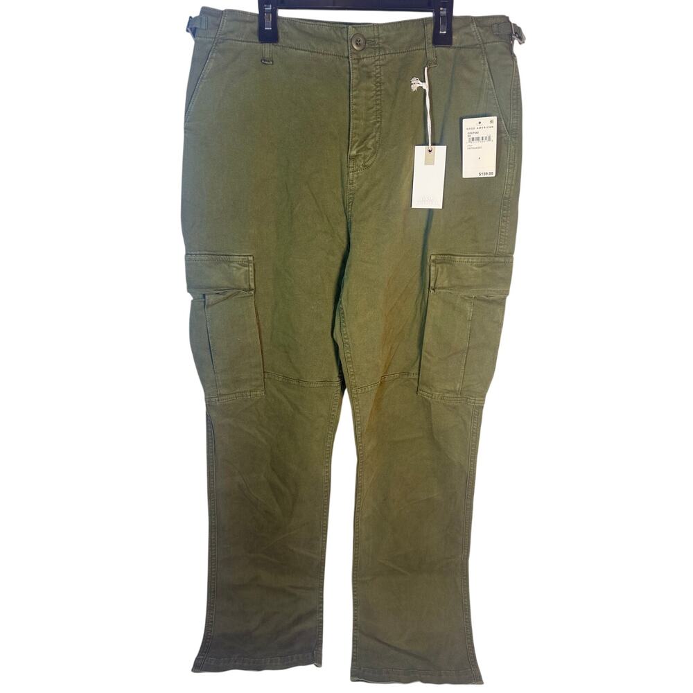 Good American Fatigue Cargo Pants Olive Green Size 8 NWT $159